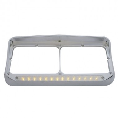 MARCO PARA SEALED BEAM CON LUZ AMBAR/LENTE CUADRADO