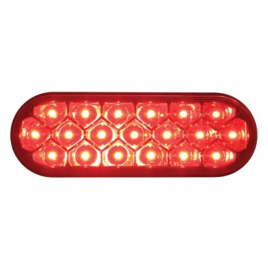 LUZ OVALADA COLOR ROJO CON 19 LED