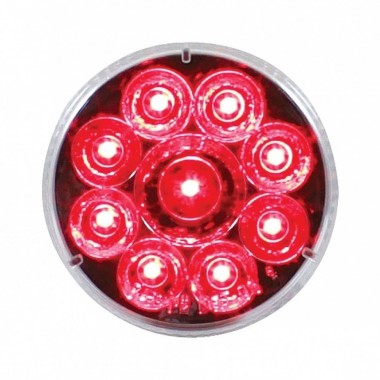 LUZ DE 2 1/2" COLOR ROJO CON LENTE CLARO