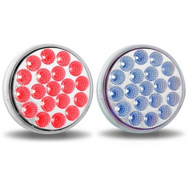 LUZ LED ROJA/AZUL DE 4"