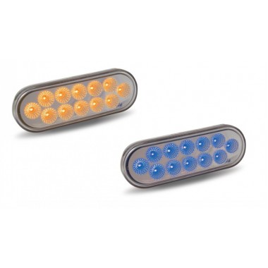 LUZ LED AMBAR/AZUL OVALADA